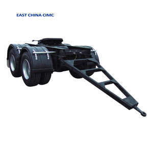 2 ejes 8 ruedas 25 toneladas de remolque de camión plano con <span class=keywords><strong>Dolly</strong></span> vinculado para la venta caliente - Product Image 1