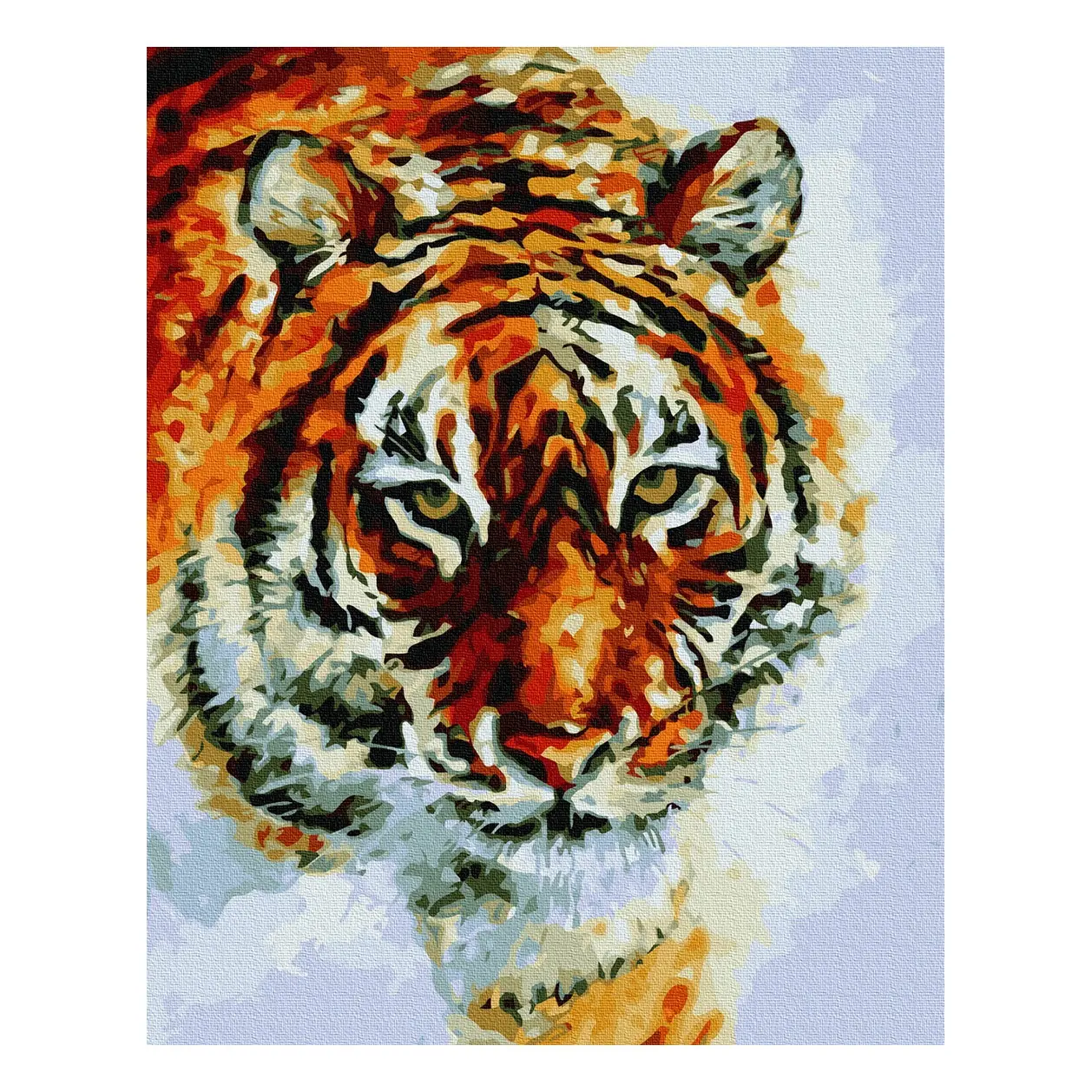 Pintura a óleo de inverno tigre, pintura doméstica por números, faça você mesmo, pintura decorativa, pintura a óleo de animais