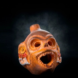 Silbato de Monstruo con Cara de Mono Fantasma Azteca de Pascua para Descompresión, Juguete de Broma, Artefacto Sonoro de Terror para Halloween - Product Image 3