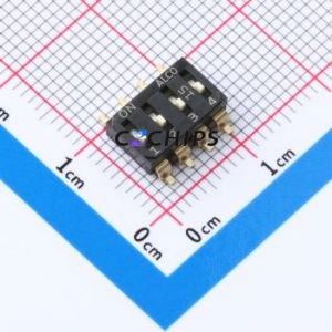 EDS04SGNNTU04Q DIP Switch Switch Single Pole Single Throw 4 2.54mm 25mA - Product Image 1