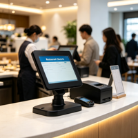 Système de point de vente au détail Windows 10,1 pouces avec écran tactile, moniteur LED LCD, affichage numérique, résolution 1920x1080, écran client sur pied