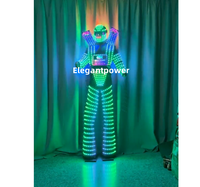 Costume de marcheur sur échasses Night Club Party Wearable Events Girls LED Robot Costumes Display Costumes Party Performance