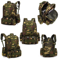 Vente en gros Sac à dos tactique multifonctionnel de grande capacité Sac combiné de camouflage extérieur en polyester pour l'alpinisme