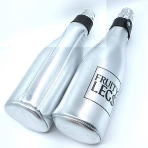 RYO Custom Logo Reusable Neoprene Insulated Wine Cooler Bag 750ml Zipper Closure Metallic Design Drink Cup Sleeve <b>Bottle</b> Stylish - Product Image 6