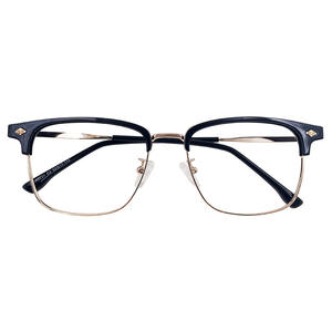 กรอบแว่นตาแบบครึ่งกรอบทรงสี่เหลี่ยมผืนผ้า รุ่น L2-2231 สำหรับทุกเพศ พร้อมเลนส์ป้องกันแสงสีฟ้า ดีไซน์ทรงสี่เหลี่ยม - Product Image 1