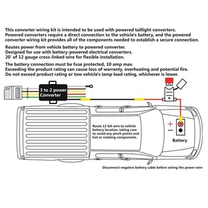 <b>Power</b> Supply <b>Adapter</b> 12AWG Cable 10A Fuse <b>Plug</b> In Connection Copper Material Black Color - Product Image 2