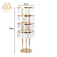 Nouveau support à fleurs en fer doré pour la décoration de table de mariage, fournitures de mariage, vase à fleurs