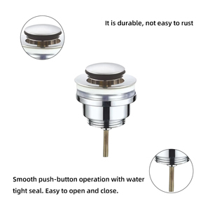 Kamar mandi cuci Chrome Basin bak mandi pembuangan air Pop-Up perangkap limbah dengan meluap - Product Image 4