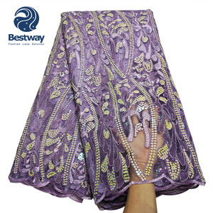 Bestway <span class=keywords><strong>Africano</strong></span> 3d Corda Ricamato Paillettes Tessuto Del Merletto Netto Francese - Product Image 5