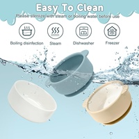 Nouvelle Tendance Vente en Gros Bol en Porcelaine pour Enfants avec Manchon en Silicone Écologique et Durable, Bol Antidérapant pour Tout-petits, Vaisselle en Céramique