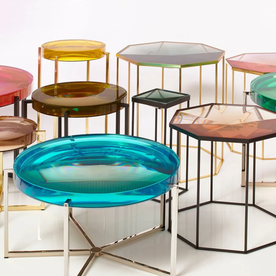 Nordic rainbow metal coffee tea table divano tavolino design personalizzato