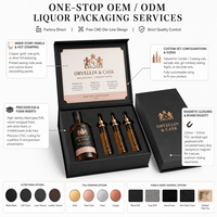 Boîte d'emballage pour spiritueux haut de gamme robuste, boîte rigide avec insert en EVA de précision, carte intérieure personnalisée, dorure à chaud, pelliculage mat