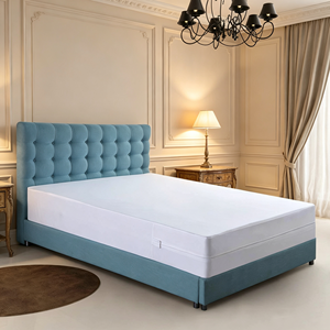 <span class=keywords><strong>Housse</strong></span> de <span class=keywords><strong>matelas</strong></span> imperméable, douce et silencieuse, en jersey de polyester tricoté, avec fermeture éclair, couverture <span class=keywords><strong>intégrale</strong></span> pour la maison - Product Image 1