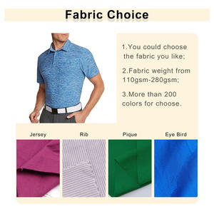 Venta al por mayor logotipo personalizado transpirable Spandex de secado rápido Running Performance camisas de manga corta para hombres Polo de Golf - Product Image 3