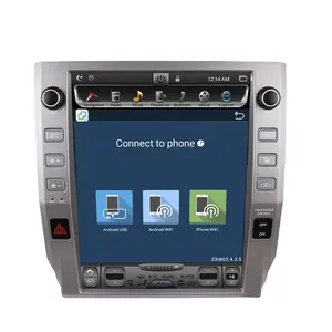 KiriNavi android 10.0 12.1 "dikey ekran Tesla tarzı araba gps navigasyon Toyota Tundra 2014 + araç dvd oynatıcı çalar BT GPS Wifi