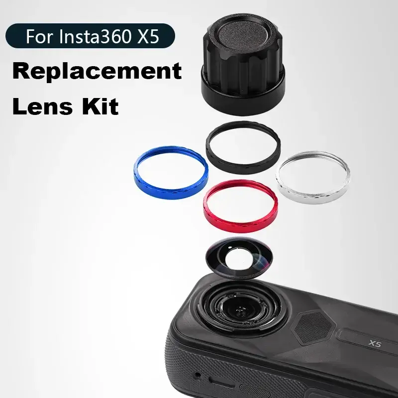 HONGDAK for Insta360 X5 Replacement Lens Kit- DIY Repair Lens for Enhanced Photography Action Camera Accessories