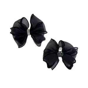 <span class=keywords><strong>Clip</strong></span> per Scarpe Staccabili - Eleganti Accessori per Scarpe con Fiocco in Organza Multistrato e Perle, Stile Dolce e Minimalista per Ragazze - Product Image 5