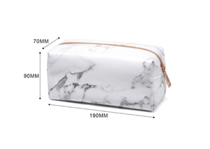 Bolsa de Maquillaje Portátil de Color Blanco con Cierre Dorado, Estuche de Viaje para Brochas de Maquillaje, Bolsa de Almacenamiento - Product Image 2