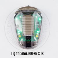 Linterna para Casco SPECPRECISION HS6 HEL Star 6 GEN III con Luz Verde, Iluminación IR, Resistente al Agua, Compatible con MOLLE para Caza