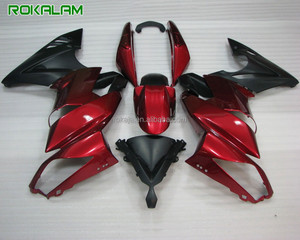 Carenados para Kawasaki ER-6F <span class=keywords><strong>ER6F</strong></span>. 6F <span class=keywords><strong>650</strong></span> R 2009, 2010 DE 2011 650R moto Rojo Negro cuerpo carrocería carenado conjunto - Product Image 1