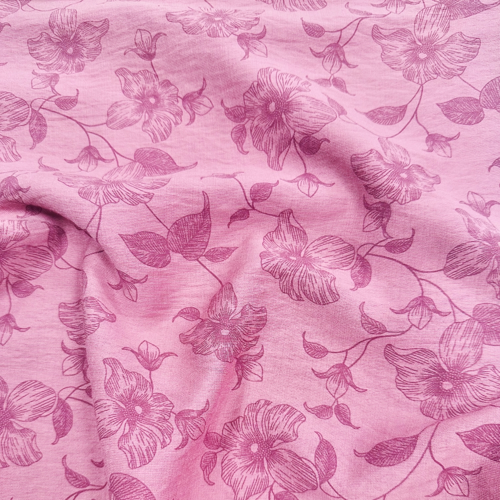Customized Screen Print Soft NR Yoryu Fabric Woven 80% Rayon 20% Nylon NR Crush Fabric for for Lady Summer Blouse Fashion Fabric