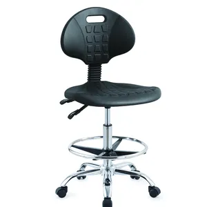 Muebles de laboratorio de oficina ajustable, silla de rueda de examen con pie