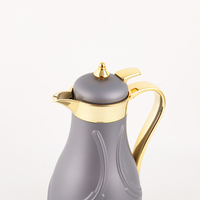 Thermos de haute qualité de 1000 ml de style arabe, en plastique, avec design personnalisé, doublure en verre, carafe isotherme, pot à café pour eau chaude