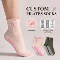 Calcetines de Yoga Antideslizantes BiLu para Mujer, Calcetines con Agarre Antideslizante para Gimnasio y Clases de Baile