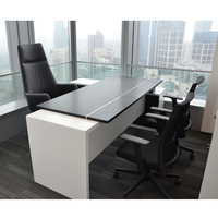 Bureau d'ordinateur de direction moderne et personnalisé, poste de travail en bois extensible, garantie de 6 ans