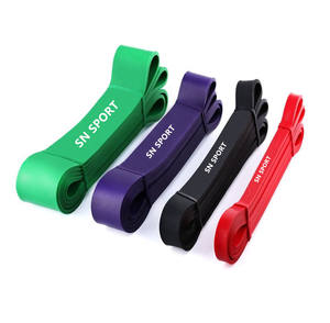 Banda de resistencia de látex de color personalizada al por mayor, diferentes niveles para entrenamiento corporal y entrenamiento de fuerza - Product Image 1
