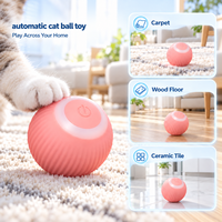 Jouet interactif pour chat, balle roulante électronique intelligente de 43 mm, détection d'obstacles, durable, accessoires pour animaux de compagnie