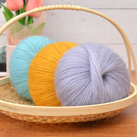 Offres Spéciales Super doux diverses couleurs 25g boule Mohair fil goutte enfant Mohair fil de soie pour bébé à tricoter
