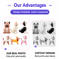 Ballons en aluminium BLN sur pied, thème chiot de dessin animé (Labrador, Bouledogue, Teckel, Caniche) en Mylar pour la décoration de fête d'anniversaire d'enfants