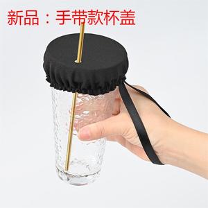 Juego de cubiertas para vasos, elásticas, impermeables, estilo scrunchie, para vasos de vidrio con pajita, 5 colores, protector de bebidas a la moda - Product Image 3