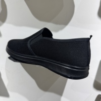 Mocassins décontractés pour hommes à plateforme, respirants, en maille légère, semelle souple, noirs, pour la marche quotidienne, antidérapants