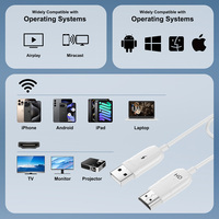 Kabelloses HDMI-Casting-Kabel 2,4G&5G Dual-Band WLAN-Display-Dongle Unterstützt AirPlay Miracast Spiegelung auf HDMI-Projektor
