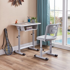 SONGYE ST-308D Modern Metal Height Adjustable Classroom Student School <b>Desk</b> and Chair Set ST-308D School <b>Desk</b> and Chair Set ST-3 - Product Image 1