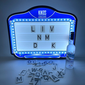 Tùy Chỉnh 3 Bộ Chữ Hạnh Phúc Sinh Nhật Dẫn Bảng Tin Đăng Ký Hộp Đêm VIP Dịch Vụ Chai Presenter LED Acrylic Thư Đăng Board - Product Image 1