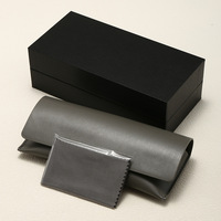 Ensemble d'emballage de lunettes de soleil de luxe, kit d'accessoires pour lunettes avec logo personnalisé, étui à lunettes de qualité supérieure, boîte, pochette, chiffon en microfibre, collection