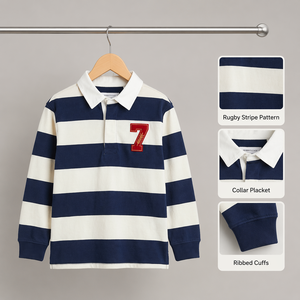 <span class=keywords><strong>Polo</strong></span> à manches longues en coton tricoté 100 % pour garçon, chemise décontractée à boutons, motif uni brodé, séchage rapide, personnalisable - Product Image 4