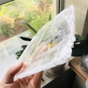 Rough Natural Clear Gypsum Selenite Slice Crystal Slab <strong>Mineral</strong> for Healing - Product Image 6