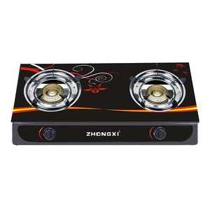 Gran oferta, estufa de Gas de vidrio templado Todo negro, estufa de Gas de <span class=keywords><strong>2</strong></span> quemadores Honneycomb <span class=keywords><strong>barata</strong></span>, cocina de Fuego Azul, aparato de cocina, cocina de Gas - Product Image 1