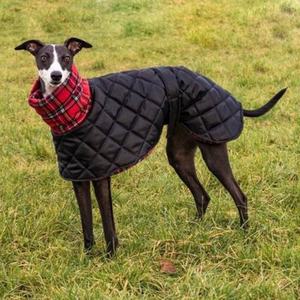 Jaket Anjing Greyhound Berbahan Fleece <span class=keywords><strong>Tartan</strong></span> Berkerah Tinggi Berlapis Tahan Air Mantel Anjing Berlapis - Product Image 6