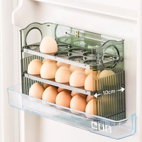 Boîte de rangement automatique pour œufs, pour porte latérale de réfrigérateur, plateau de rangement pour œufs de qualité alimentaire spécifique à la cuisine, boîte à œufs de canard
