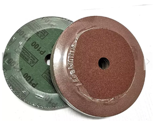 Disco de lijado de fibra <span class=keywords><strong>Indasa</strong></span>, disco abrasivo de fibra de nailon, color rojo, oro azul, 1 orificio - Product Image 3