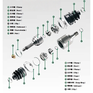 Pièces détachées automobiles Hedlok <span class=keywords><strong>4x4</strong></span> Joint homocinétique avant axe côté droit OEM 43430-60060 Arbre de transmission compatible avec Toyota - Product Image 3