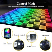 Plancher magnétique Abyss Panneau de plancher de danse portable 3d Infinity Mirror Stage Light piste de danse modulaire led pour location commerciale