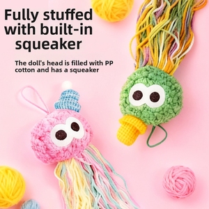 Giocattolo per Gatti a Forma <span class=keywords><strong>di</strong></span> Pallina <span class=keywords><strong>di</strong></span> Filato da Appendere con Campanello, Erba Gatta, Cotone PP, per Gioco Autonomo, Allevia la Noia, Giocattolo da Masticare per Gattini, Personalizzazione Logo OEM - Product Image 3