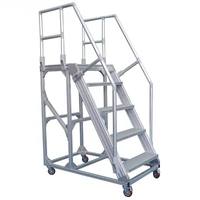 Plateforme mobile en profilés aluminium série 6000 pour travaux, escalier, conteneur, entrepôt, passerelle, échelle, découpe et pliage pour la décoration