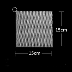 Estropajo de malla de acero inoxidable 316L de 6 pulgadas para hierro fundido, sartenes y parrillas - Product Image 6